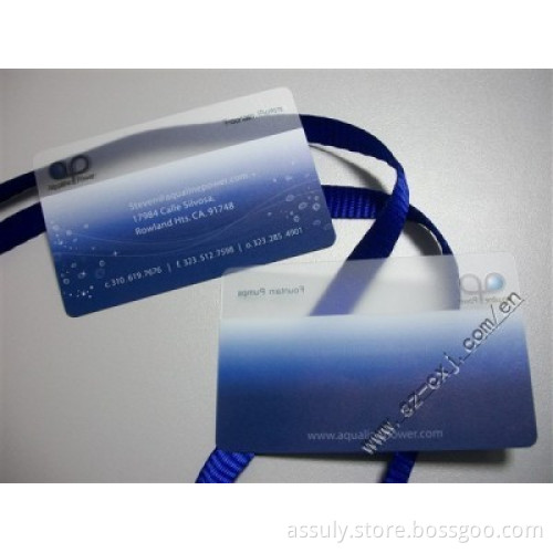 Semi-transparent card